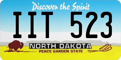 ND license plate IIT523