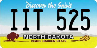 ND license plate IIT525