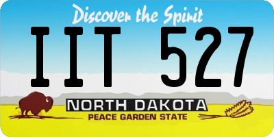 ND license plate IIT527