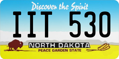 ND license plate IIT530