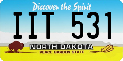 ND license plate IIT531