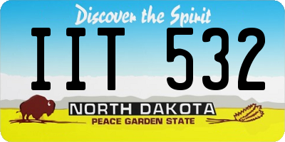 ND license plate IIT532