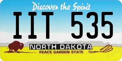 ND license plate IIT535
