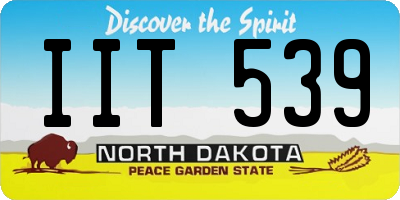 ND license plate IIT539