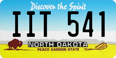 ND license plate IIT541