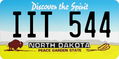 ND license plate IIT544