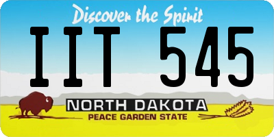 ND license plate IIT545