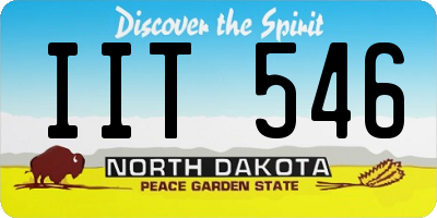 ND license plate IIT546