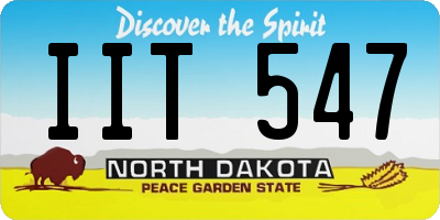 ND license plate IIT547