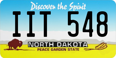 ND license plate IIT548