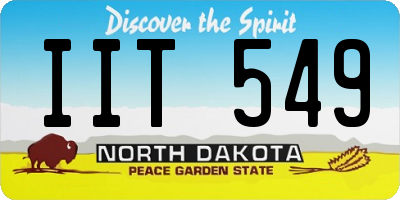 ND license plate IIT549