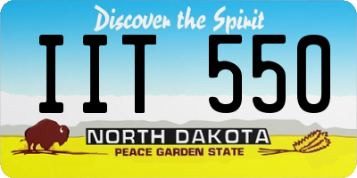 ND license plate IIT550