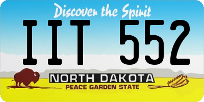 ND license plate IIT552