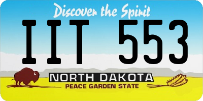 ND license plate IIT553