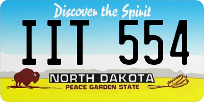 ND license plate IIT554