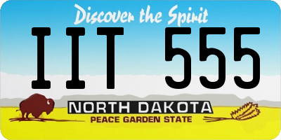 ND license plate IIT555