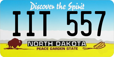 ND license plate IIT557