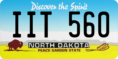 ND license plate IIT560