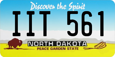 ND license plate IIT561