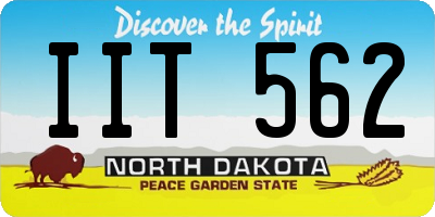ND license plate IIT562