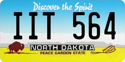 ND license plate IIT564