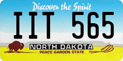 ND license plate IIT565