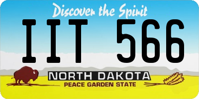ND license plate IIT566
