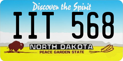 ND license plate IIT568