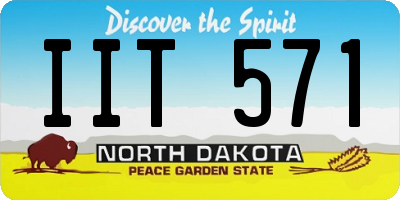 ND license plate IIT571