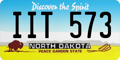 ND license plate IIT573