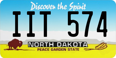 ND license plate IIT574