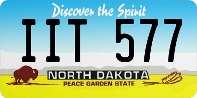 ND license plate IIT577