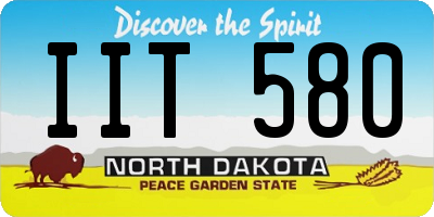 ND license plate IIT580