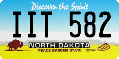 ND license plate IIT582