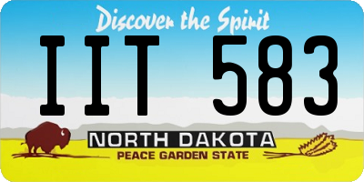 ND license plate IIT583