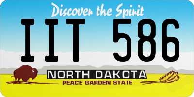 ND license plate IIT586