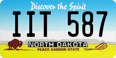 ND license plate IIT587