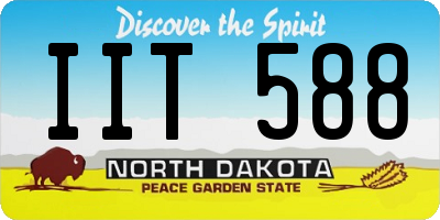 ND license plate IIT588