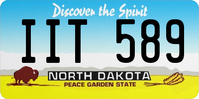 ND license plate IIT589