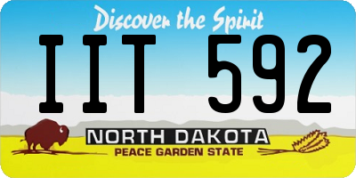 ND license plate IIT592