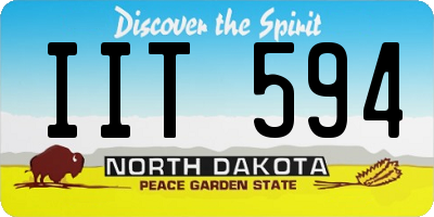 ND license plate IIT594