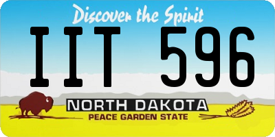 ND license plate IIT596