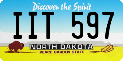 ND license plate IIT597