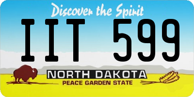 ND license plate IIT599