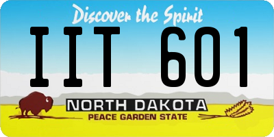 ND license plate IIT601