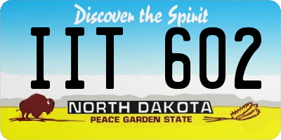 ND license plate IIT602