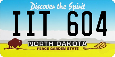 ND license plate IIT604