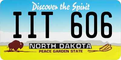 ND license plate IIT606