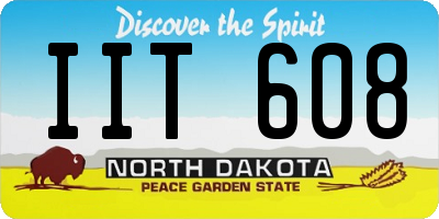 ND license plate IIT608