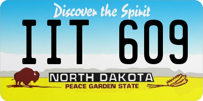 ND license plate IIT609